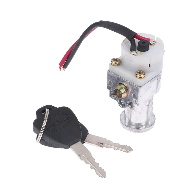 Bigger Head Electric Bicycle Ignition On/Off Key Switch - Heavy Load E-Bike Li-ion Battery Lock - Delicate Leather