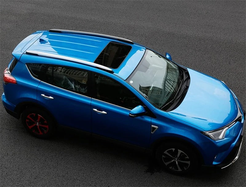 Roof Rack for Toyota RAV4 (2013-2018) - High-Quality Aluminum Alloy Rails for Luggage Carrier - Delicate Leather