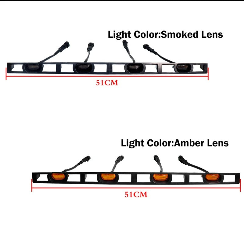 4pc LED Front Grille Lights Kit - Amber/White for 2012-2015 Toyota Tacoma - Delicate Leather