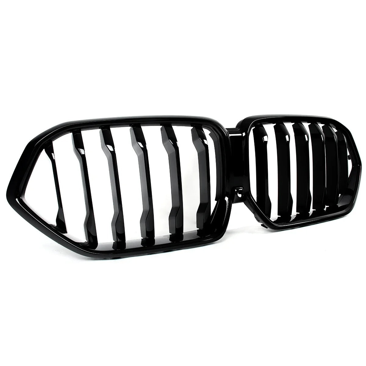 Glossy Black Single-Line Kidney Grilles for BMW X6 G06 LCI (2024-Up) – Racing Style - Delicate Leather
