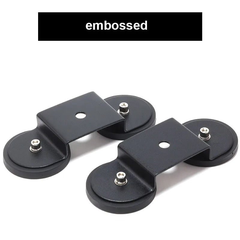 2Pcs Strong Magnetic Roof LED Light Bar Bracket Mount - D66mm/D88mm for SUV, Truck, Offroad Spotlight - Delicate Leather