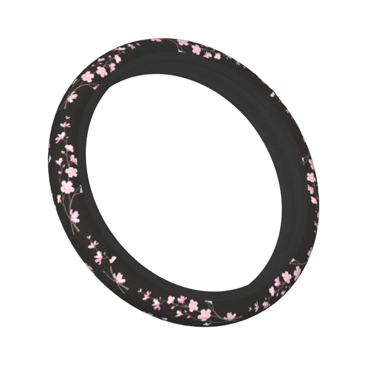 Sakura Sky Steer Wheel Cover, Cherry Blossom Steering Wheel Cover Cute, Japanese Aesthetic Car Decor, Car Accessories 07 - Delicate Leather