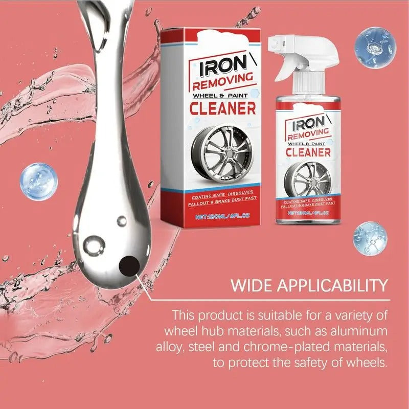 120ml Rim and Tire Cleaner – Powerful All-Wheel Brake Dust & Iron Remover - Delicate Leather