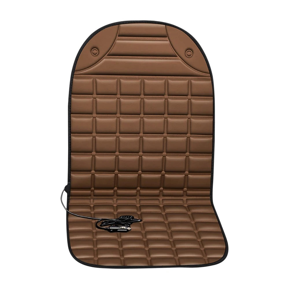12V Heated Car Seat Cushion – Universal Winter Warmer for Comfort and Safety - Delicate Leather