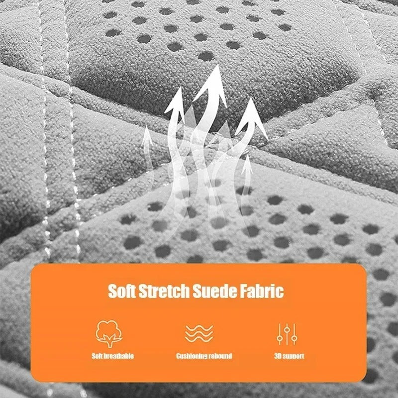 Universal Soft Suede Car Seat Cover - Breathable, Anti-Slip Driver's Support Cushion - Delicate Leather