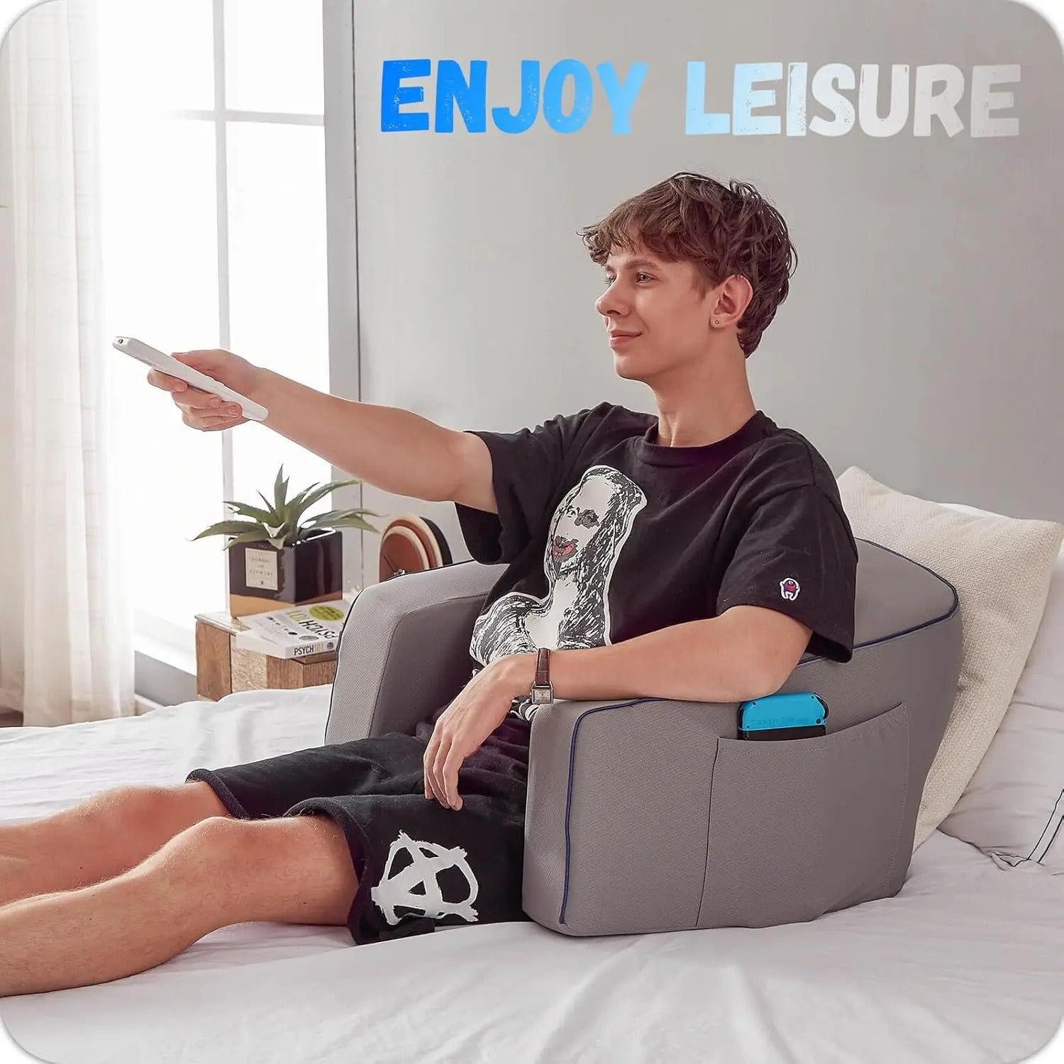 Memory Foam Lap Desk Pillow – Ergonomic Support for Laptop, Reading, Gaming & Crocheting - Delicate Leather