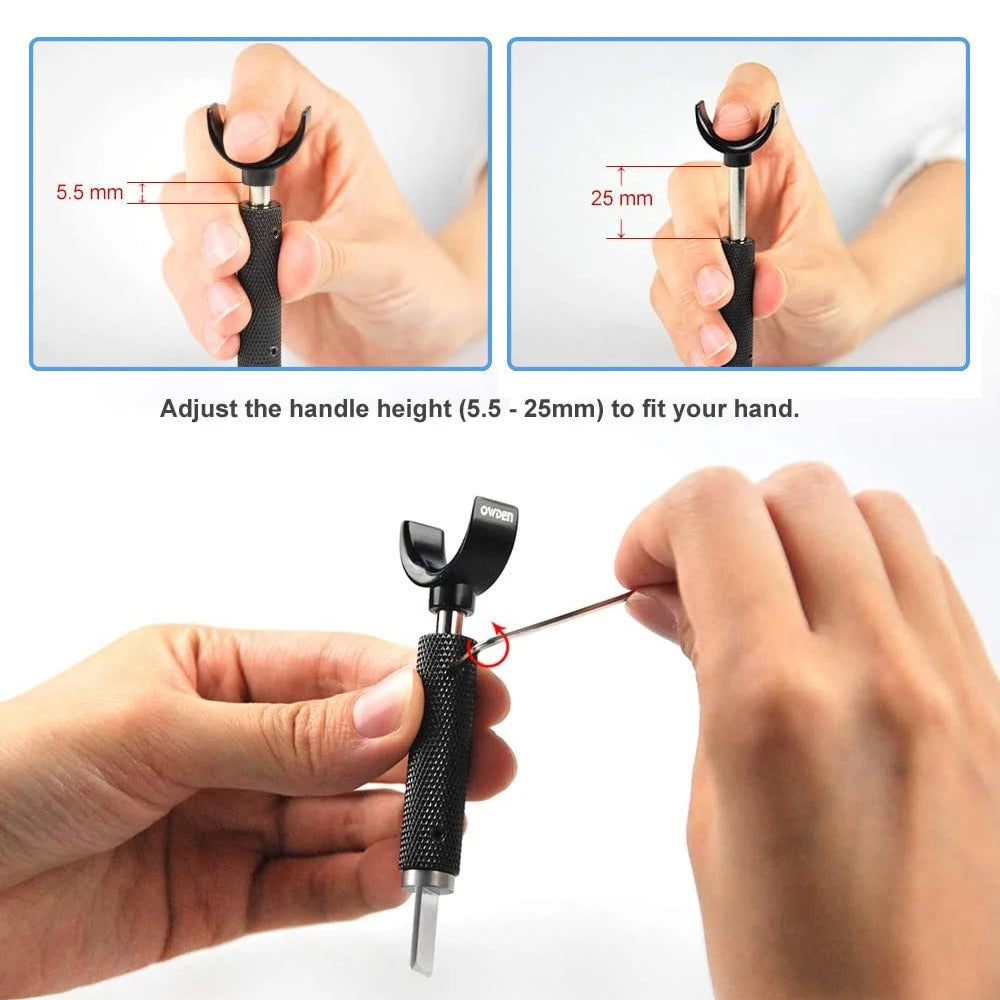 Leather Swivel Knife Set – Adjustable Brass Handle with Dual Blades for Precision Leather Carving - Delicate Leather