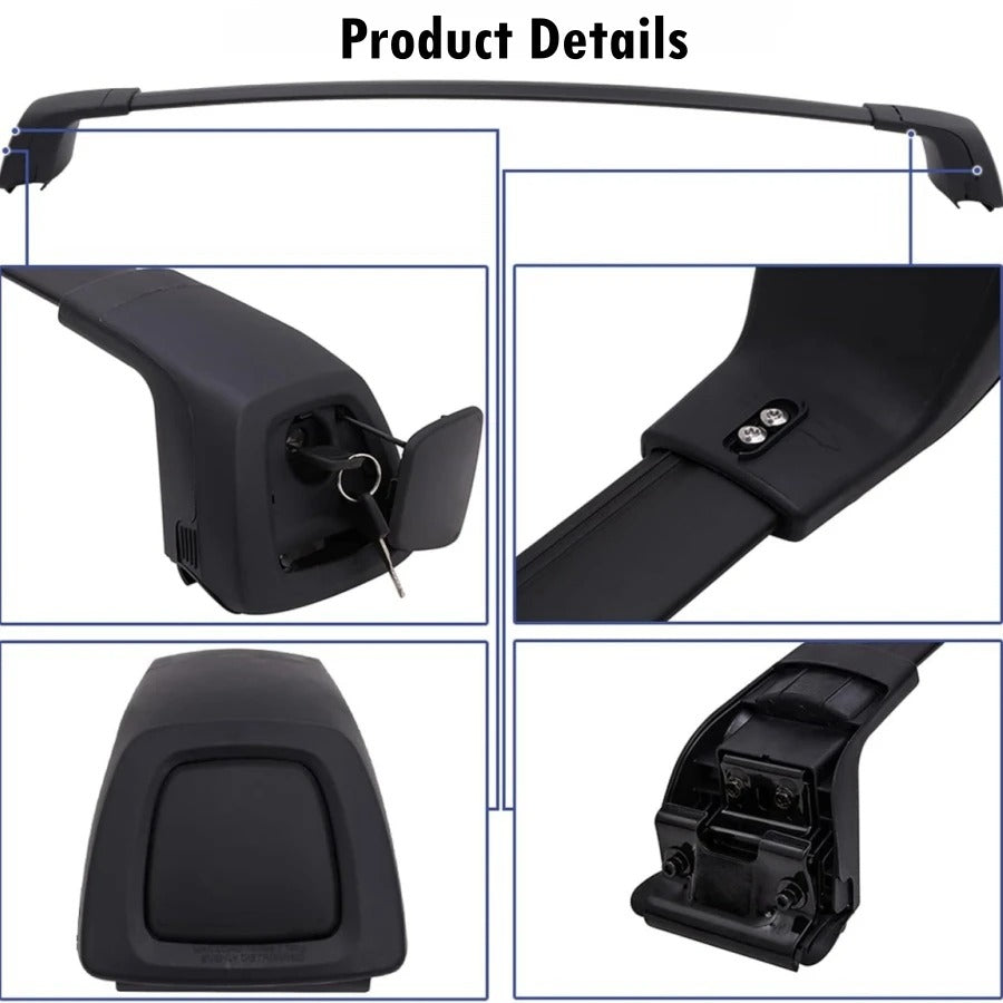 Lockable Roof Rack Cross Bars for Hyundai Palisade (2019-2024) - Aluminum Roof Rail Cargo Carrier - Delicate Leather