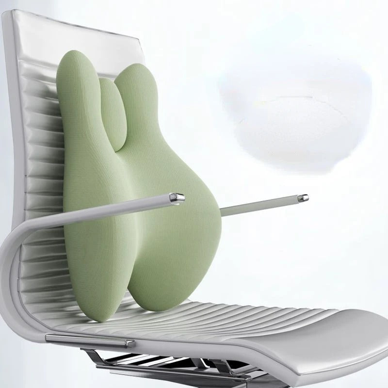 Ergonomic Lumbar Support Cushion – Office Chair Massage Backrest Pillow for Sedentary Comfort - Delicate Leather