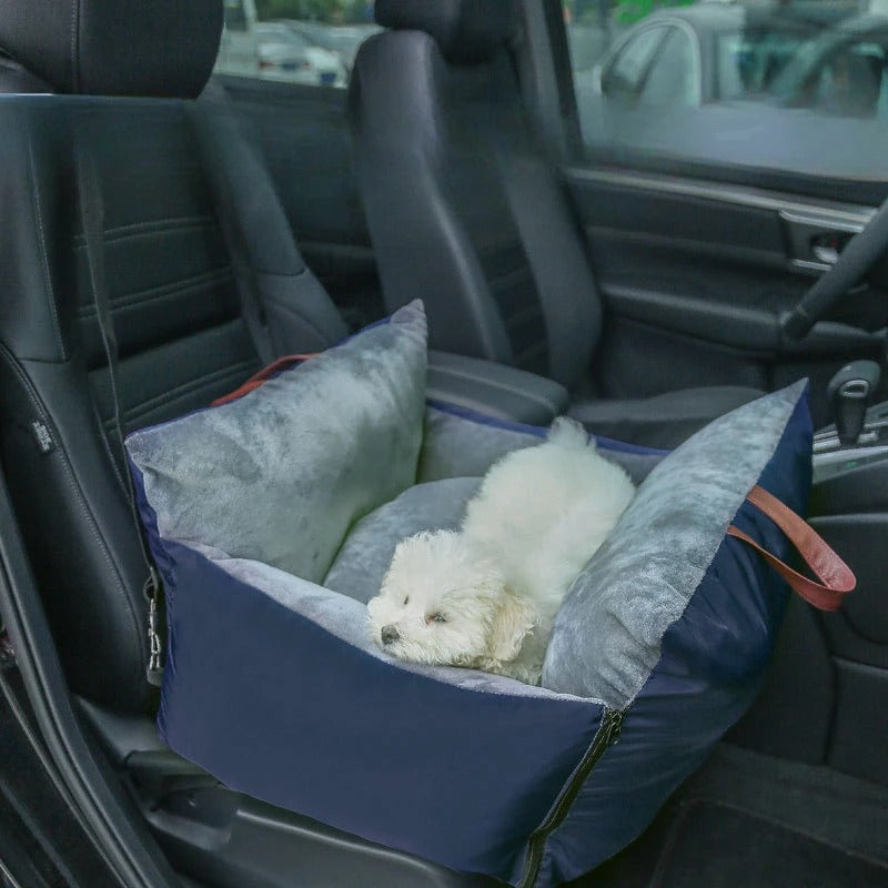 Pet Car Seat Cover – Waterproof & Washable Travel Nest for Small Dogs and Cats - Delicate Leather