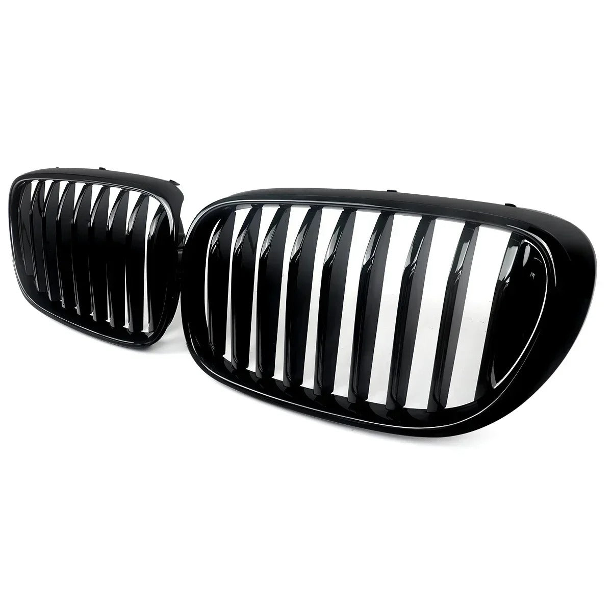 Gloss Black Racing Grilles – Front Kidney Grille Replacement for BMW 7-Series G11/G12 (2016-2018) - Delicate Leather