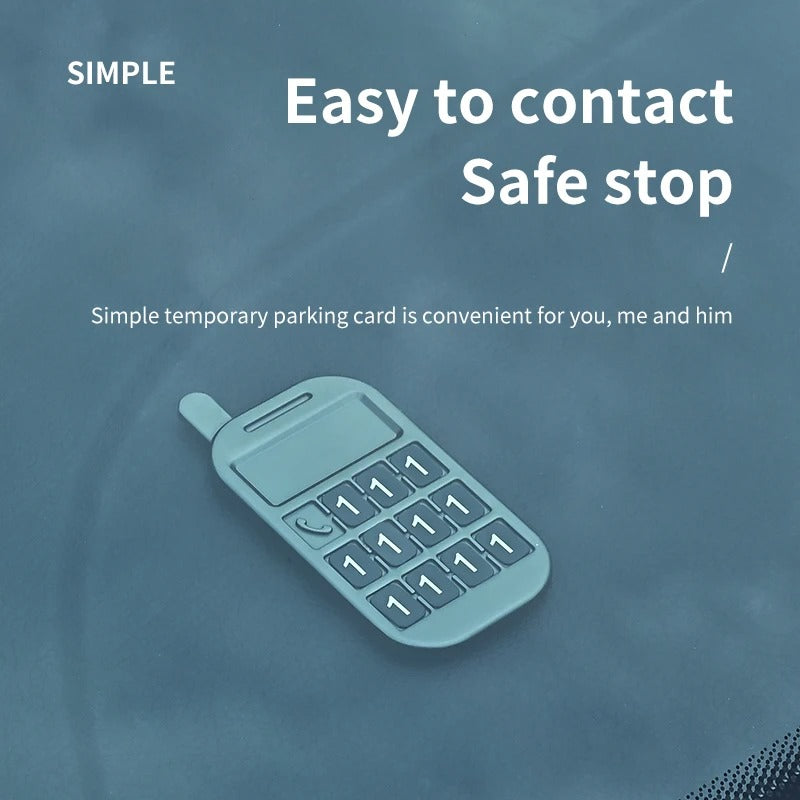 Titanium Alloy Temporary Parking Number Plate – Metal Number Display for Cars & Trucks - Delicate Leather