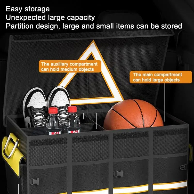 108L Large-Capacity Car Trunk Organizer – Waterproof Oxford Cloth Folding Storage Box