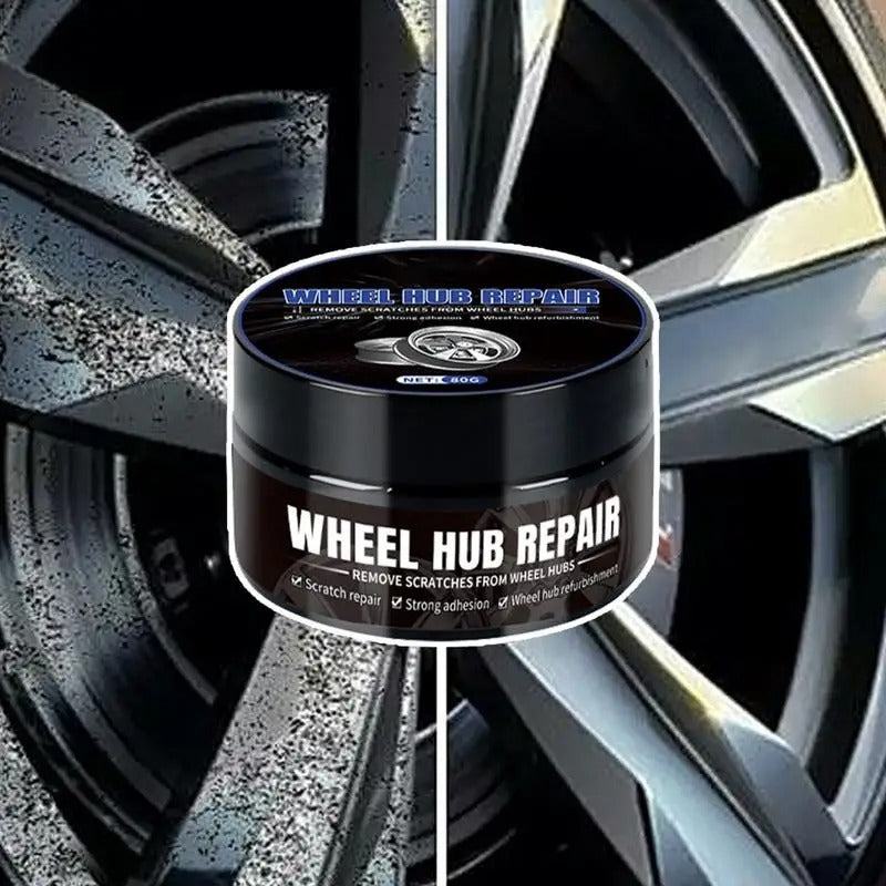 Wheel Polish 80g - Car Wheel Dust Cleaner & Scratch Repair with Sponge