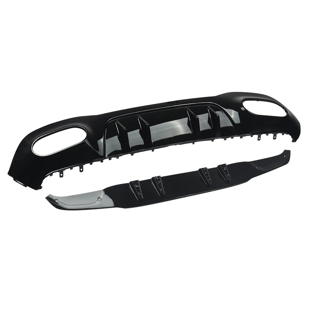 A45 Style Rear Bumper Lip Diffuser for Mercedes-Benz A-Class W177 AMG Line (2019+) - Delicate Leather