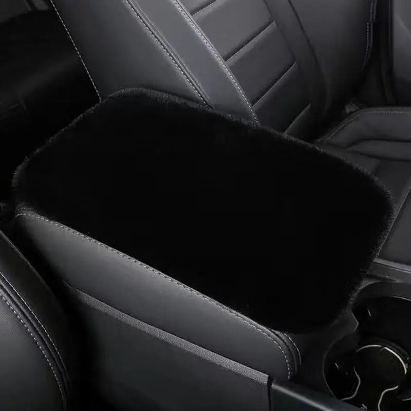 Soft Plush Car Armrest Cushion – Anti-Slip Mat & Center Box Cover for Comfort and Style