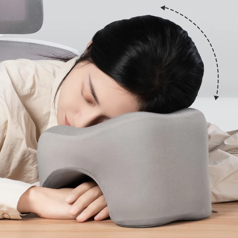 Travel Pillow – U-Shape Pure Memory Foam Neck Pillow for Airplane, Office, and Nap Use - Delicate Leather