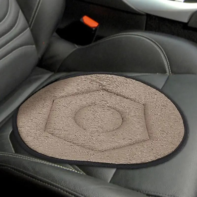 360° Rotating Car Seat Cushion – Portable Swivel Seat for Easy Movement - Delicate Leather