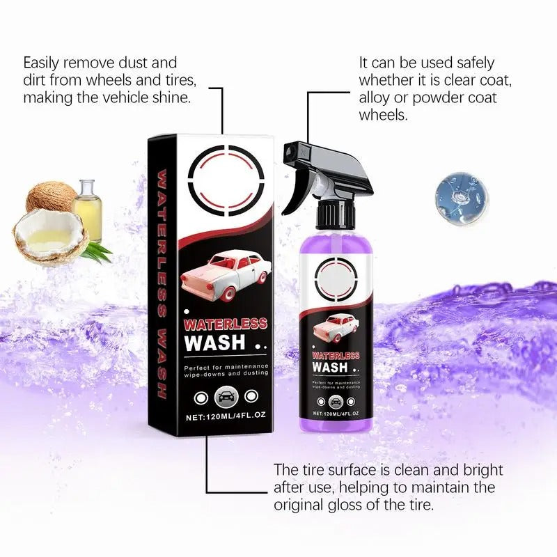 Car Tire Cleaner & Brightener Spray – Tire Restorer with UV Protection (120ml) - Delicate Leather