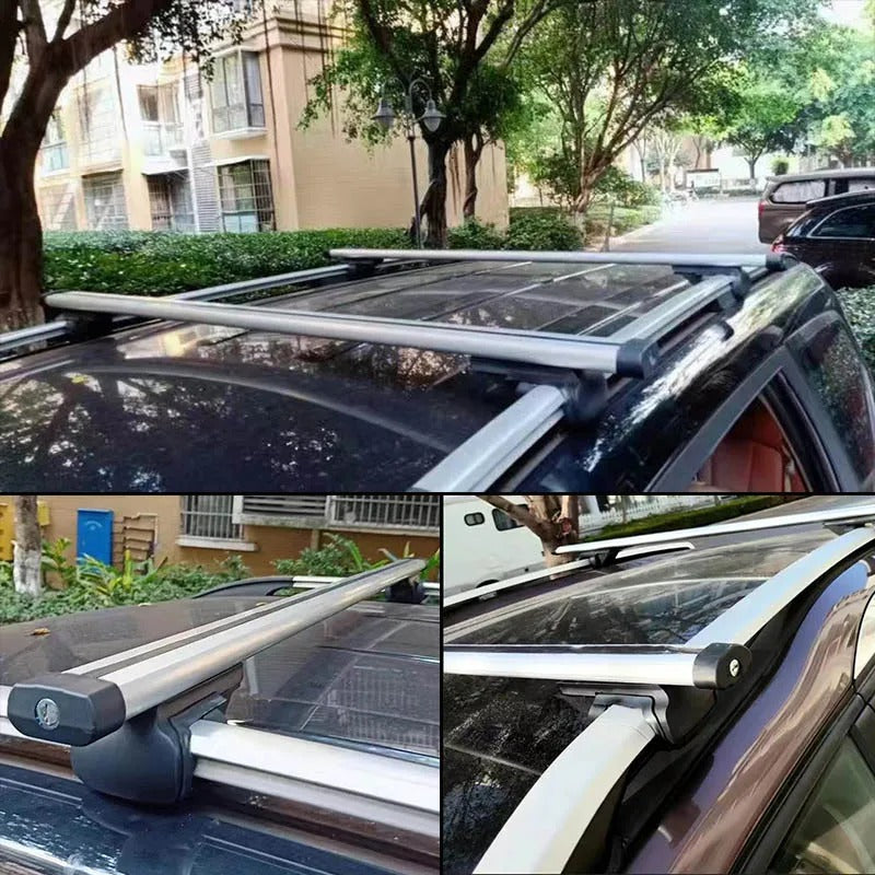 Universal 135CM Car Roof Rack Crossbars - Aluminum Cross Bars for Vehicles with Side Rails, 75KG/150LBS Capacity - Delicate Leather