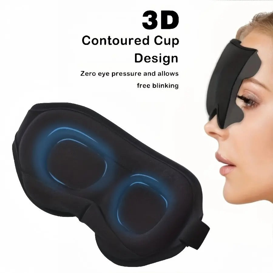 3D Eye Mask for Sleeping – Breathable Shading Mask for Adults & Kids - Delicate Leather