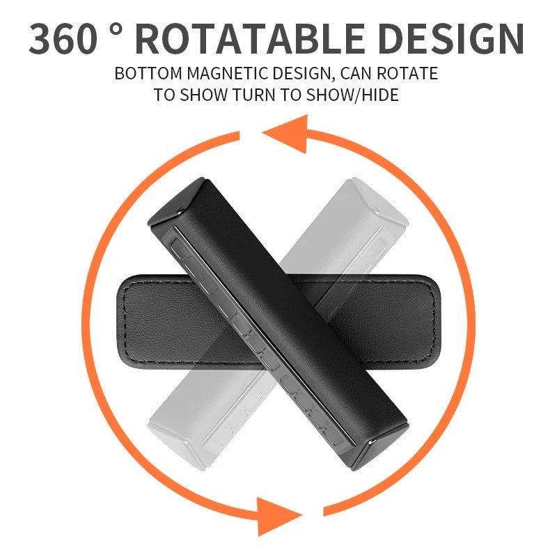 Car Leather Temporary Parking Plate – Mobile Phone Number Display Card for Cars - Delicate Leather