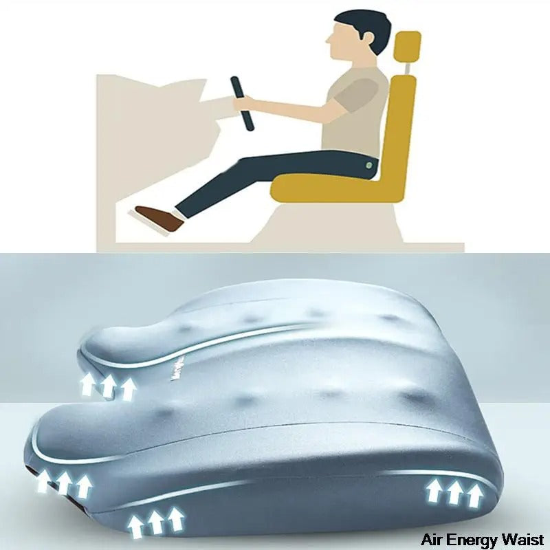 Memory Foam Car Seat Booster Cushion – 5CM/8CM Thick Soft Support for Car, Office, Home & Wheelchair - Delicate Leather