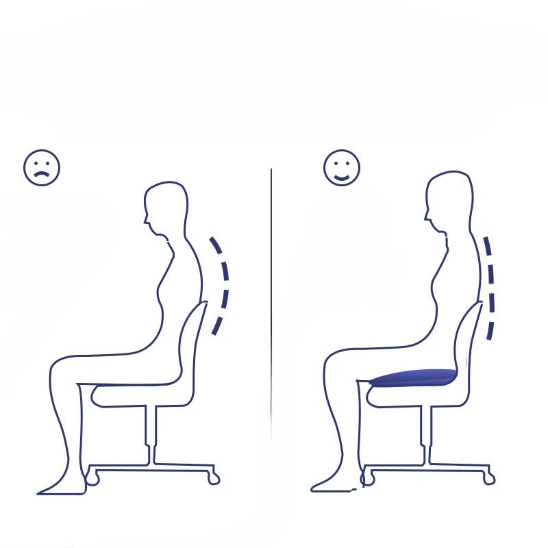 Memory Foam Office Hip Cushion – Thickened Seat Cushion for Pregnant Women and Chair Comfort - Delicate Leather