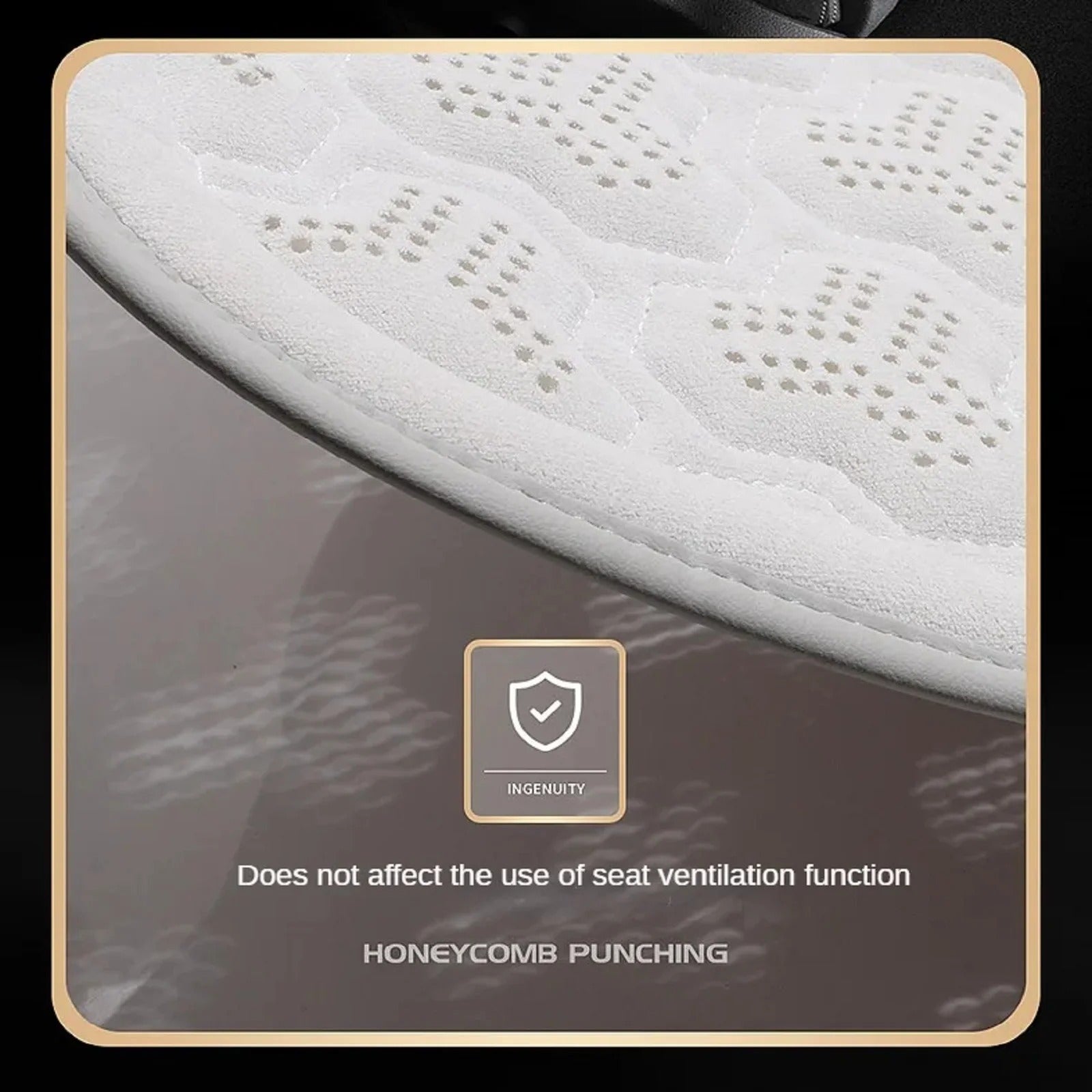 Suede Saddle Pad Car Seat Cushion – Anti-Slip Breathable Protector for Front Seats - Delicate Leather