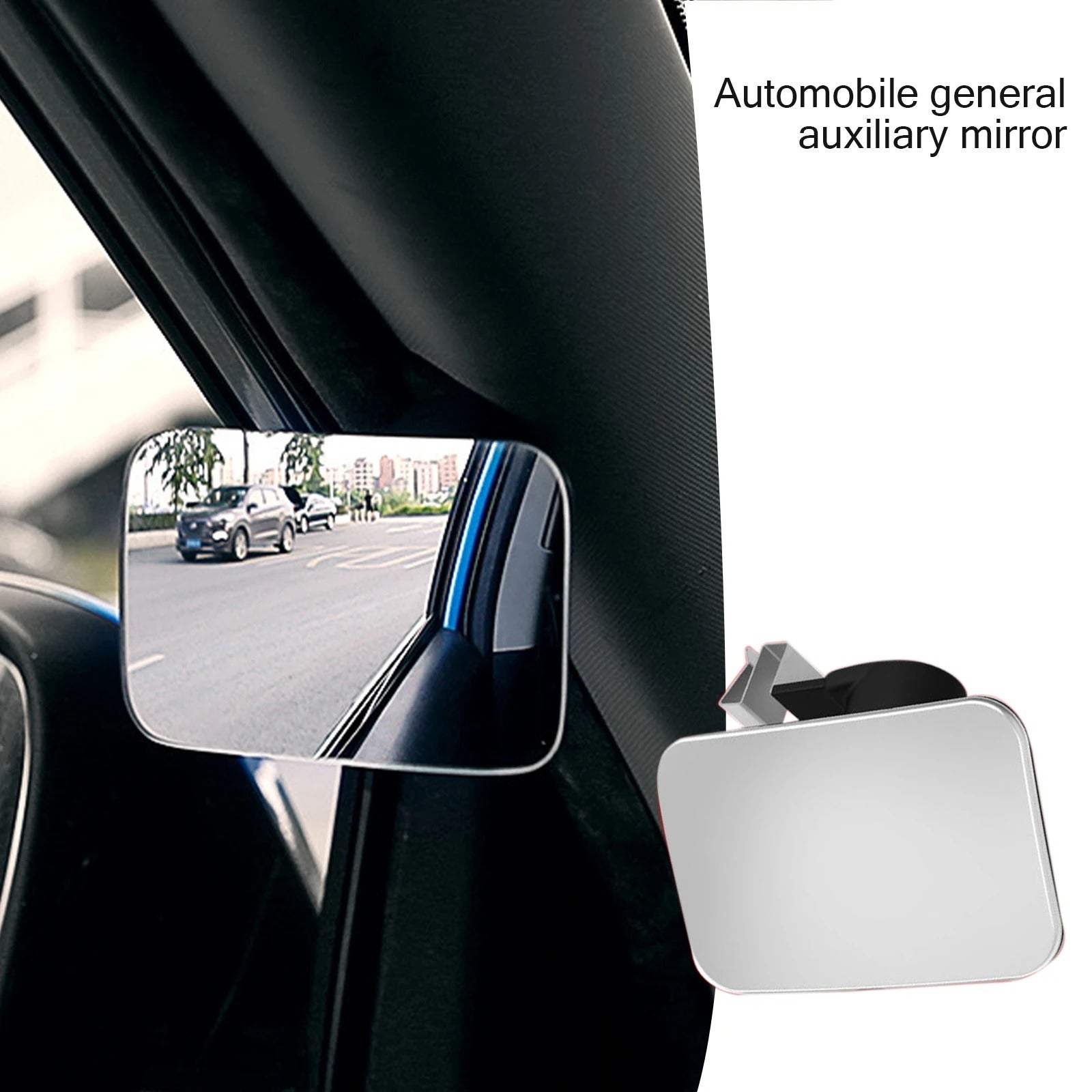 360° Adjustable Blind Spot Mirror – Wide-Angle Auxiliary Rearview Mirror for Cars - Delicate Leather