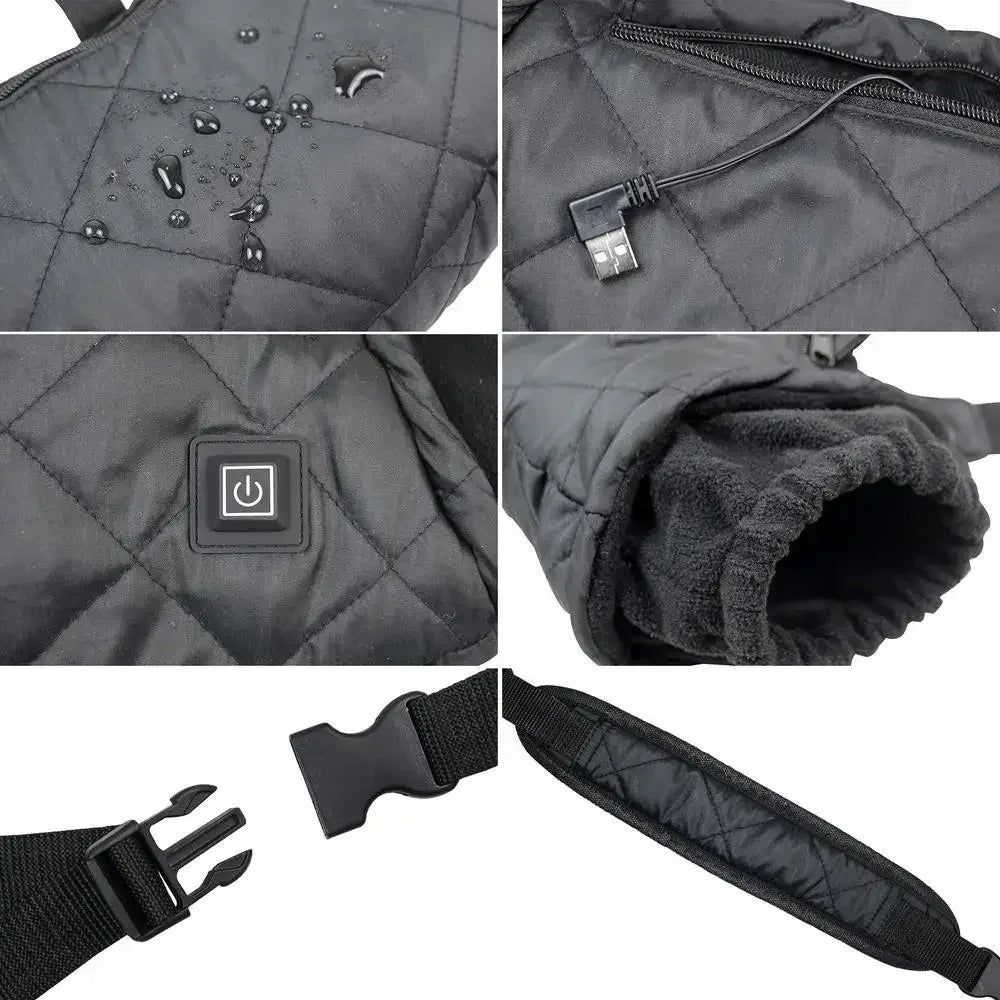 USB Electric Heated Gloves - 3-Grade Adjustable Temperature Winter Thermal Hand Warmers for Outdoor Activities
