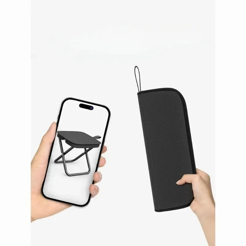 Portable Multifunctional Folding Chair – Ultra-Light Camping & Fishing Stool - Delicate Leather