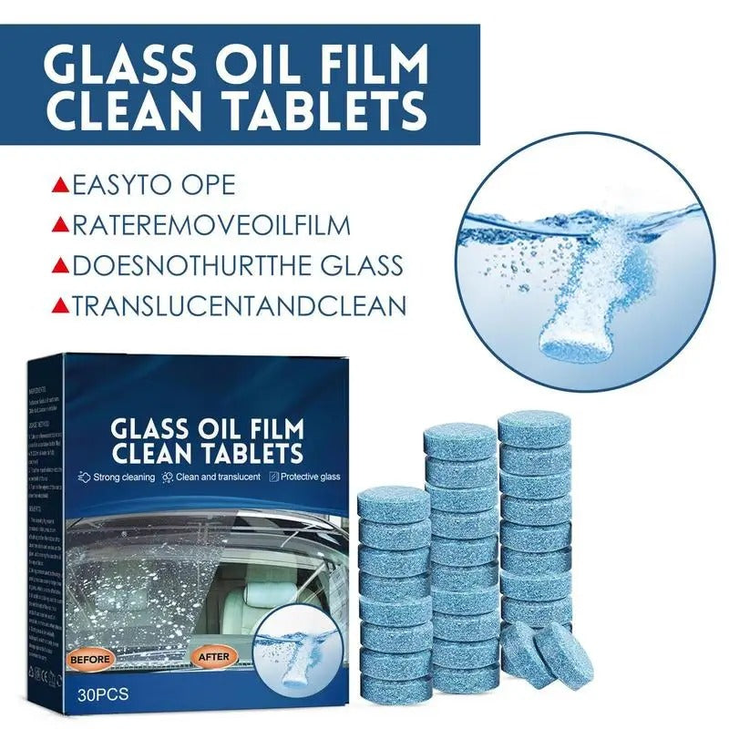 Auto Glass Cleaning Tablets – Concentrated Effervescent Cleaner for Windshields & More - Delicate Leather