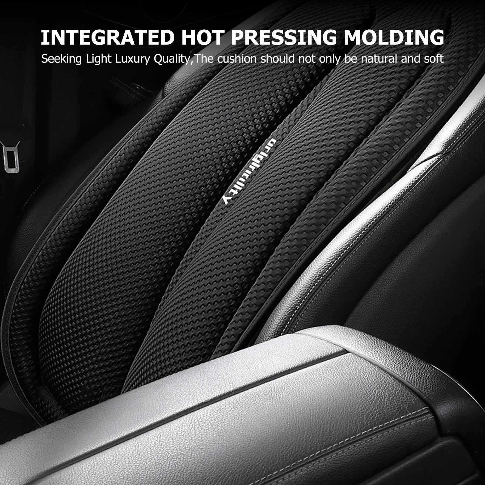 Universal Breathable Car Seat Cover – Soft, Non-Slip Ice Silk Cushion Set for Most Cars - Delicate Leather