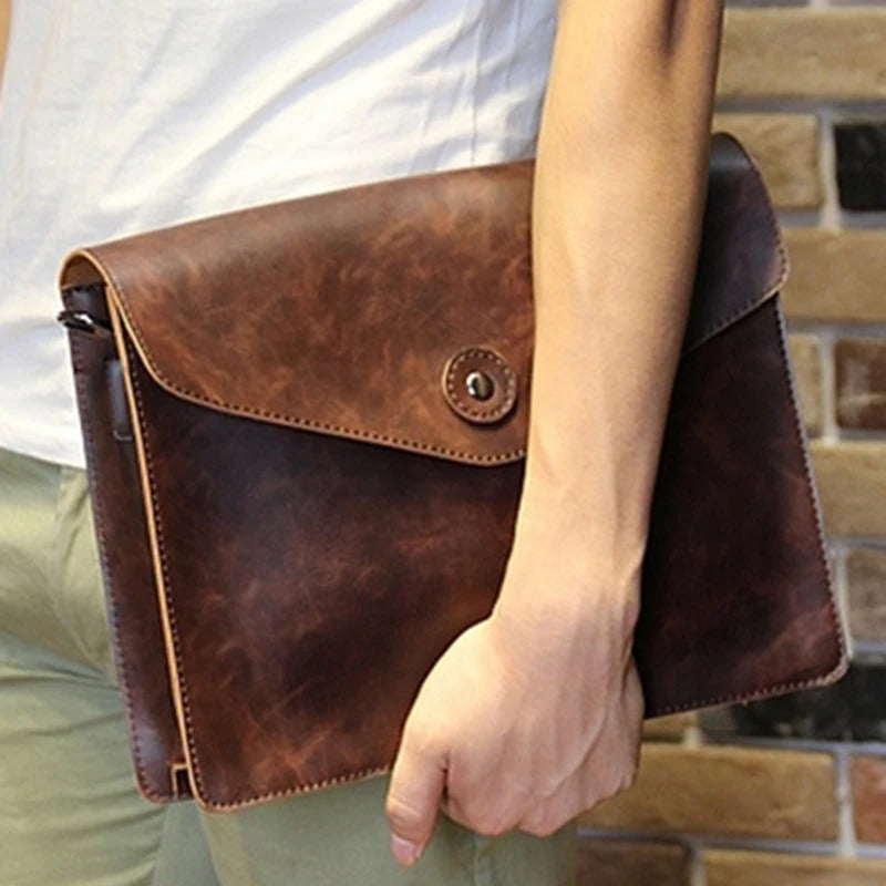 DIY Leather Craft Paper Template – Messenger Bag Sewing Pattern (30x22x7cm) - Delicate Leather