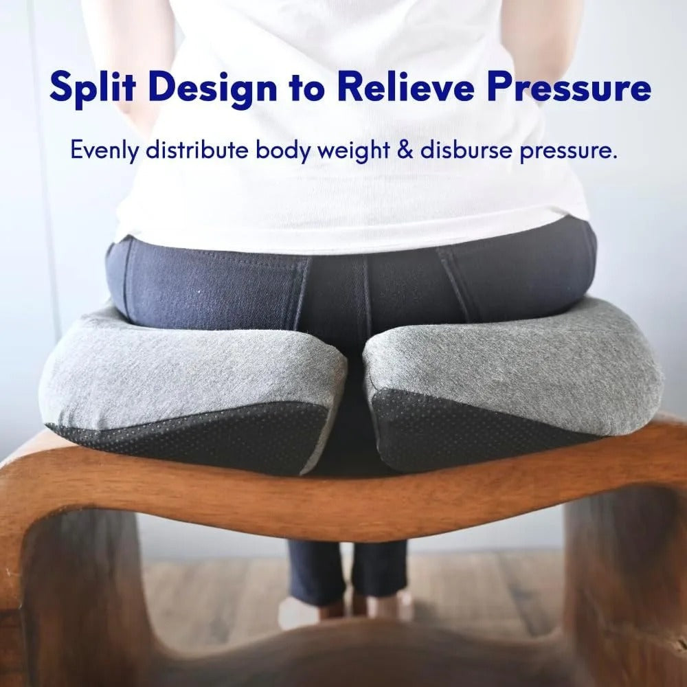 Cushion Lab Pressure Relief Seat Cushion – Ergonomic Memory Foam Support for Long Sitting Hours