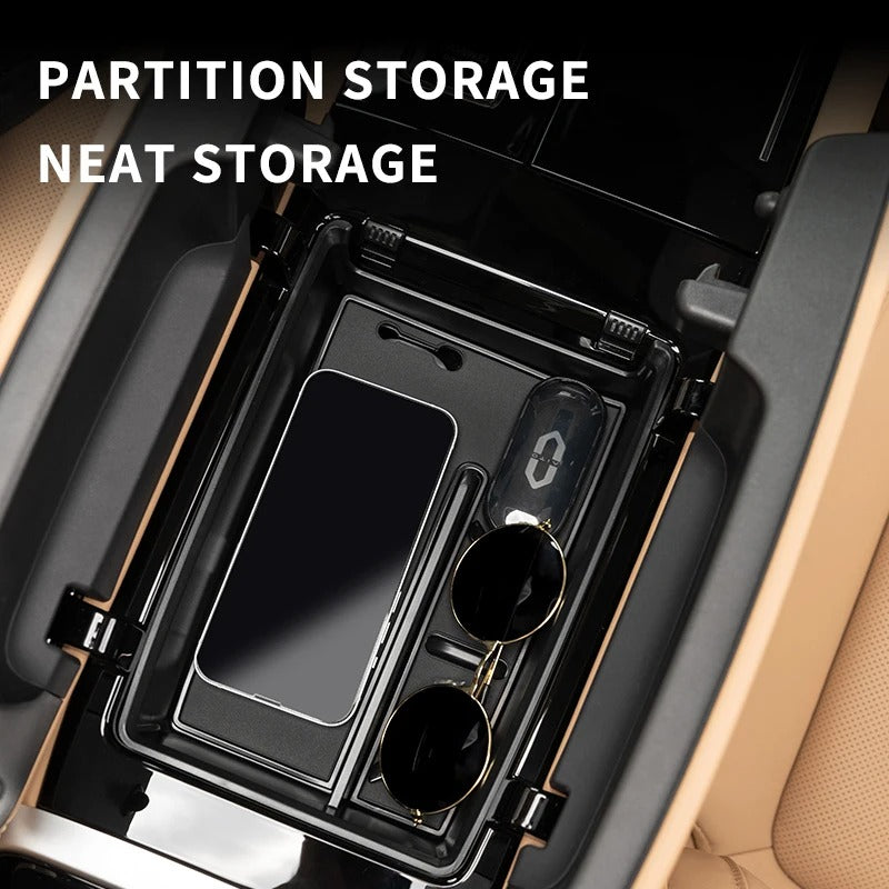 Centre Console Armrest Storage Box Tray – For SERES 7 & Huawei AITO M7 - Delicate Leather