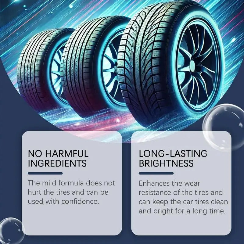 Car Tire Polishing Paste – Deep Cleaning & Enhanced Shine with Tire Protection - Delicate Leather