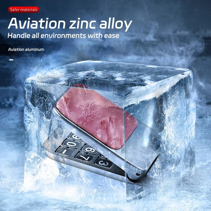 Metal Double Number Temporary Parking Plate – Concealed Clamshell Design - Delicate Leather