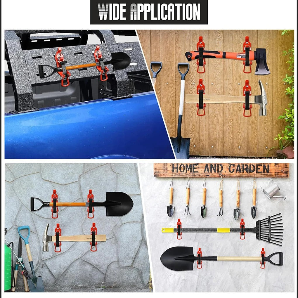 2PCS Wall Mounting Shovel Rack for Roof Rack - Quick Release Mounting Kit - Delicate Leather