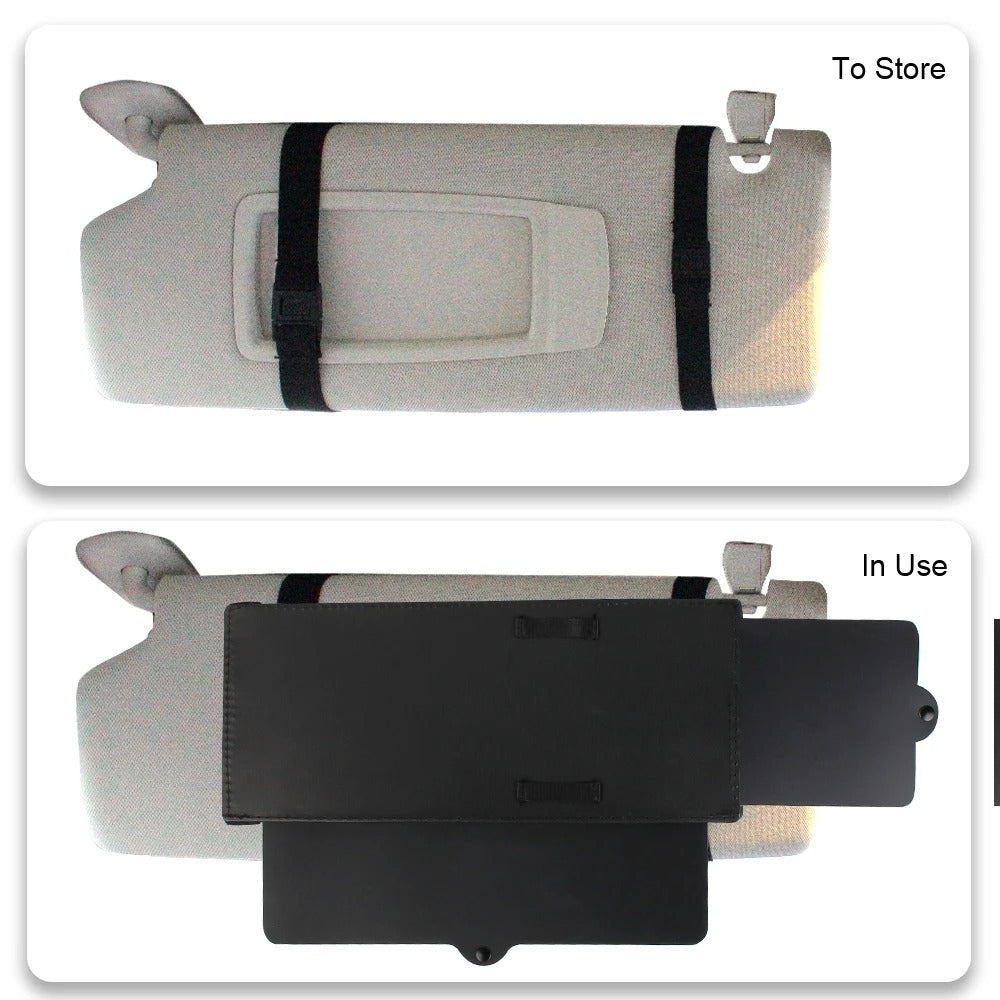 Adjustable Car Sun Visor Extender – UV-Blocking PU & PC Sunshade for Windshield & Side Windows | Anti-Glare, Easy Install, Universal Fit
