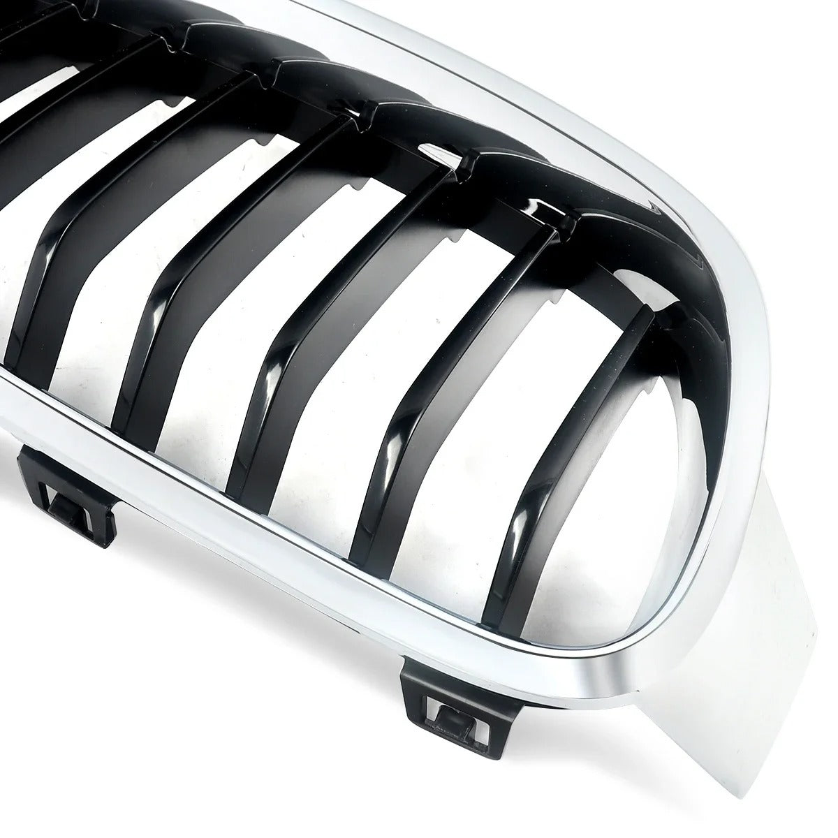 Right Side Front Kidney Grille – Chrome & Black Replacement for BMW 3 Series F30/F31/F35 (2012-2018) - Delicate Leather