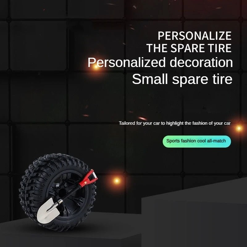 Mini Decorative Spare Tire – Creative Off-Road Trunk Decoration for Cars - Delicate Leather