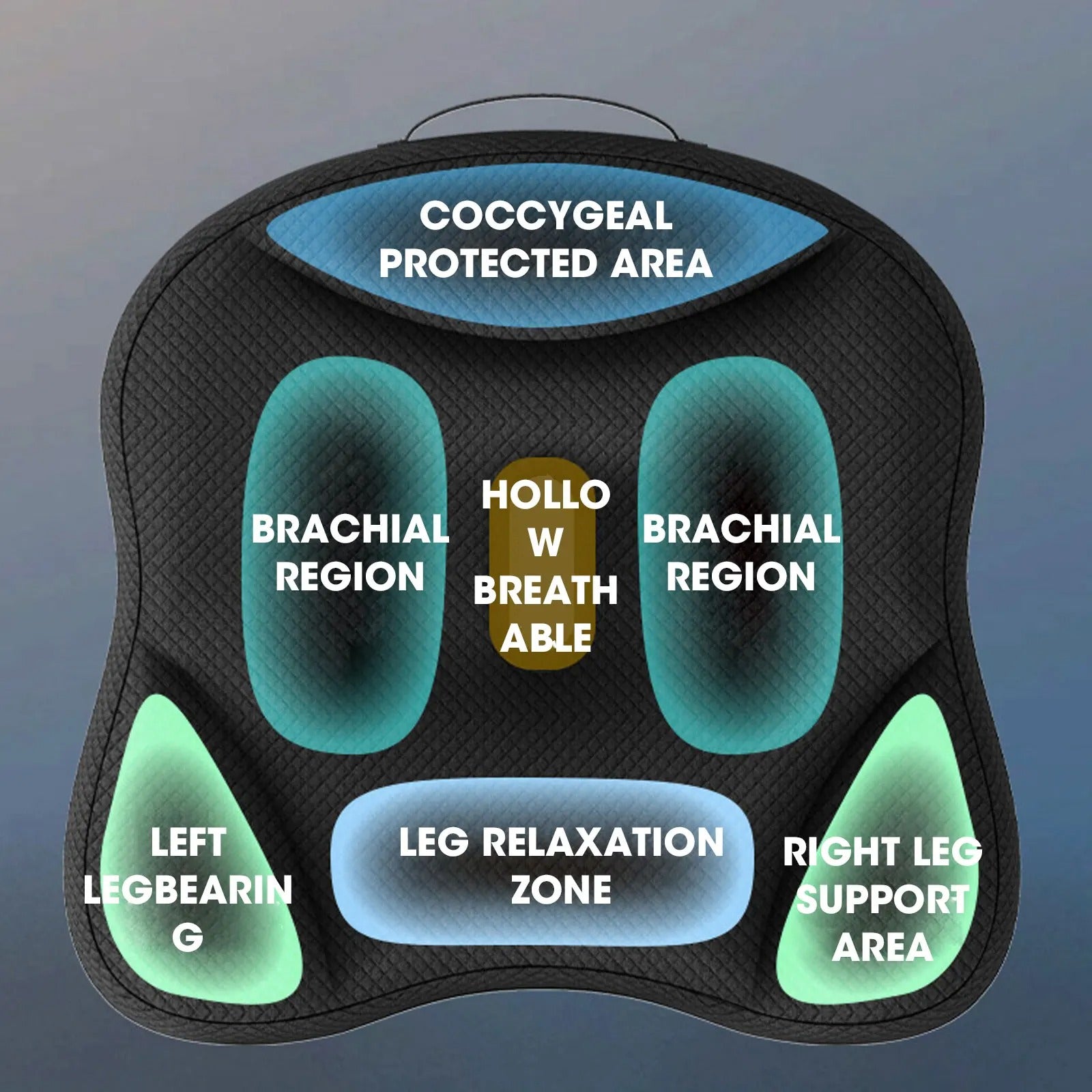 Portable Car Seat Booster Cushion – Breathable Memory Foam Heightening Pad for Improved Driving Comfort and Visibility - Delicate Leather