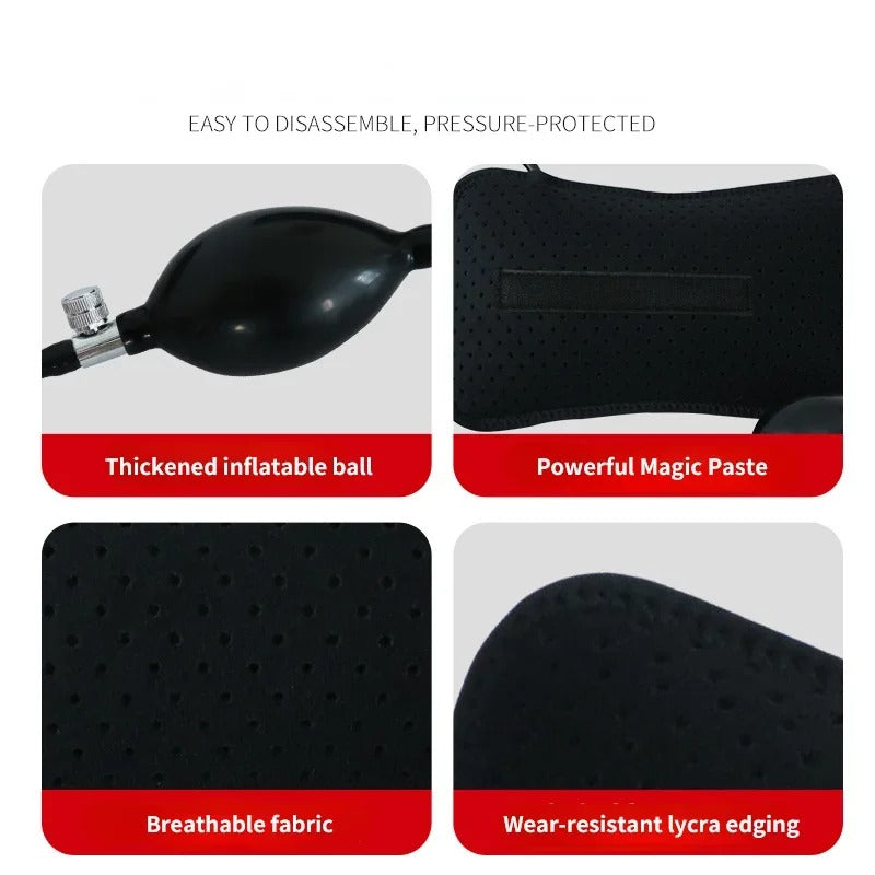 Inflatable Lumbar Support Cushion – Portable Orthopedic Massage Pillow for Back & Posture Correction