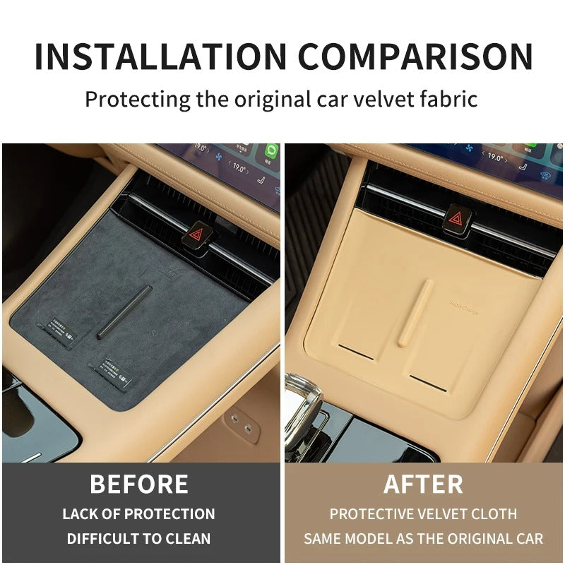 Wireless Charging Silicone Pad – Non-Slip Phone Mat for SERES Huawei AITO M7/M5 - Delicate Leather