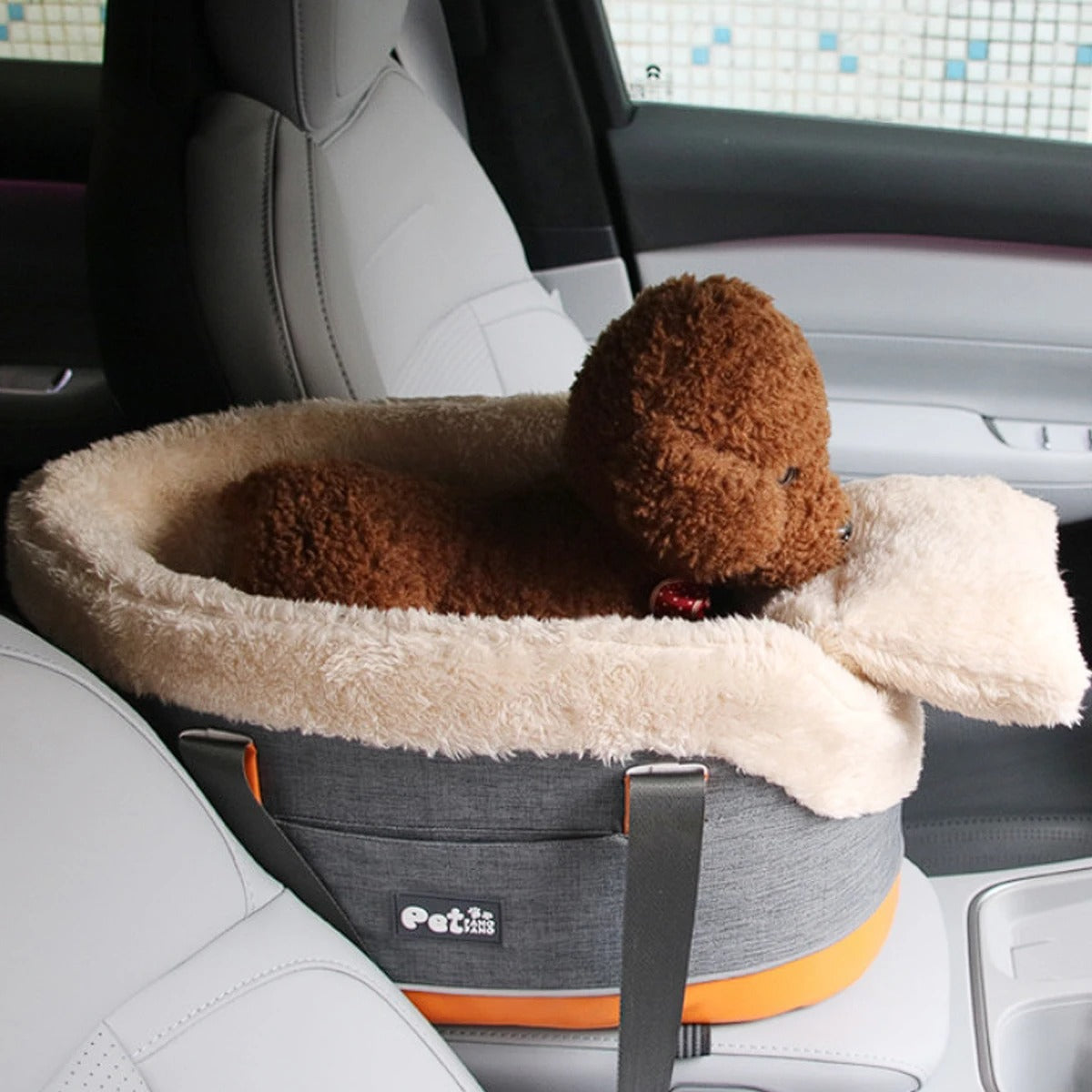 Pet Carrier Bag & Car Mat - Cat Safety Seat, Dog Travel Nest, Portable Pet Supplies for Small Breeds - Delicate Leather