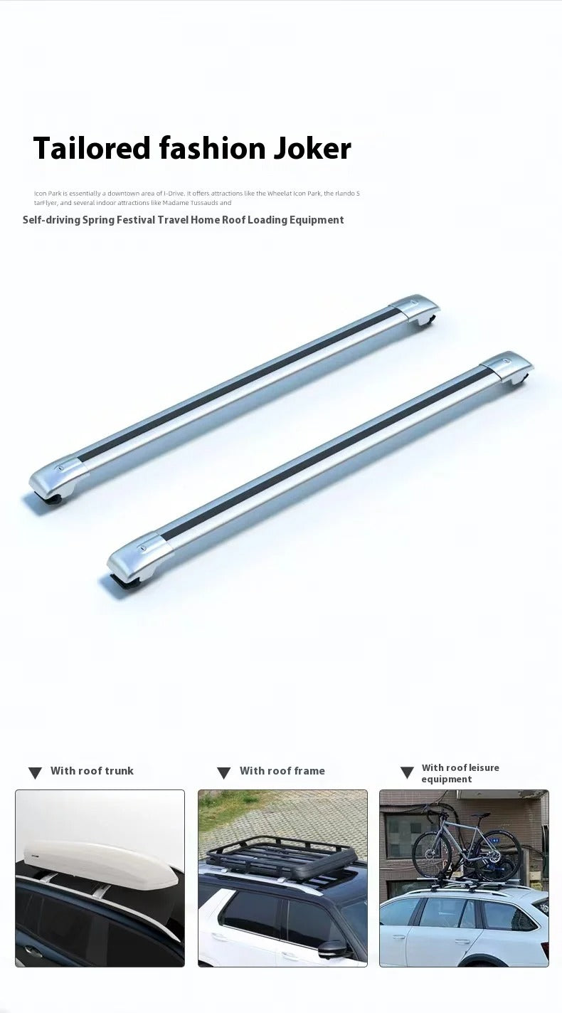 Universal SUV Aluminum Alloy Roof Rack Crossbars - Travel Luggage Carrier Crossbars