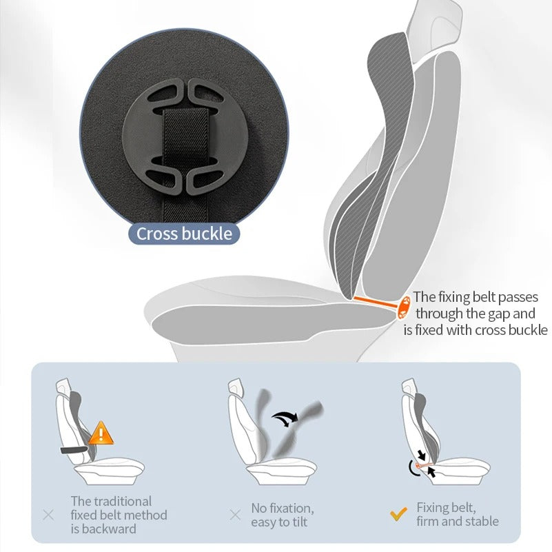 Car Headrest & Lumbar Cushion – Integrated Waist Support for All-Season Comfort - Delicate Leather