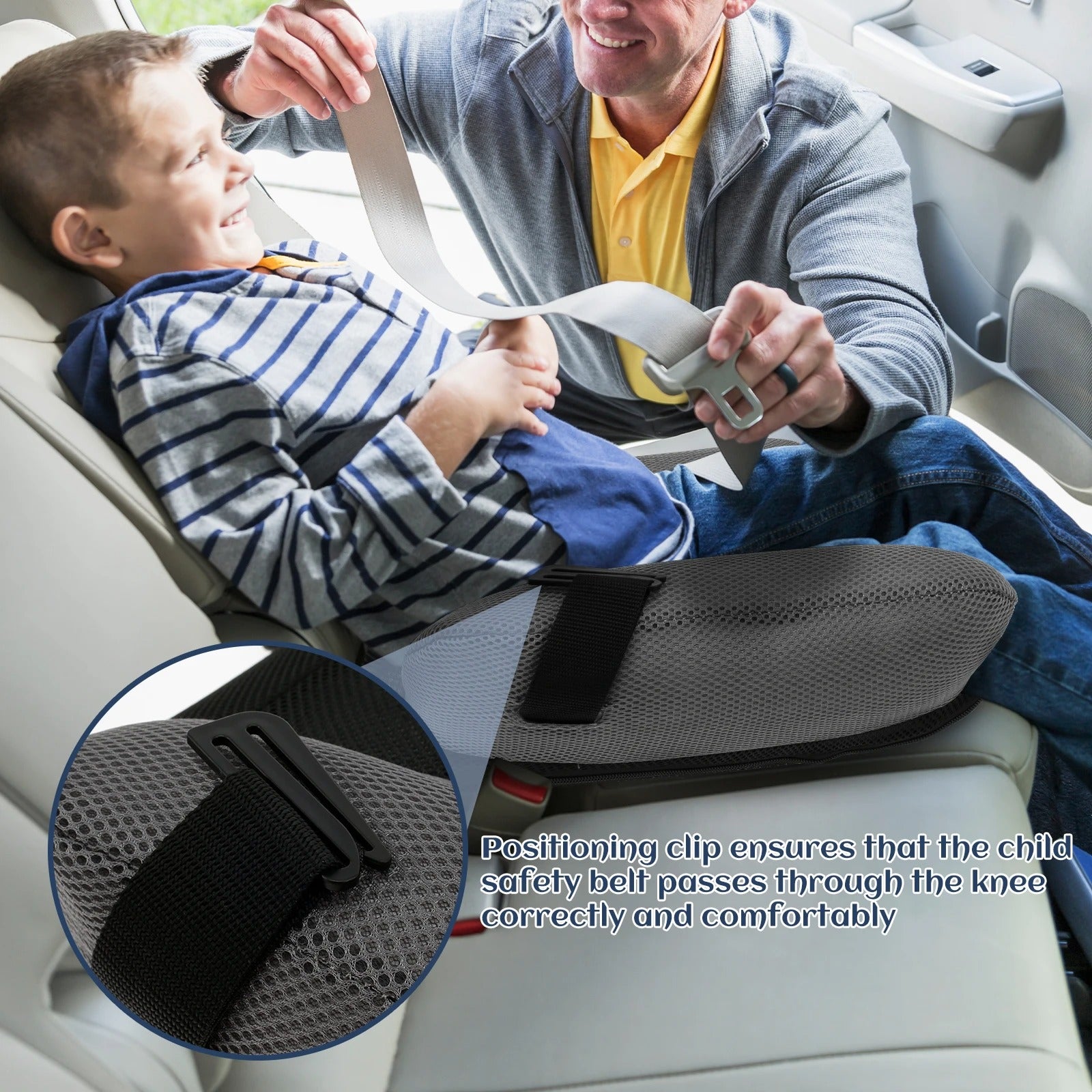 Inflatable Booster Car Seat – Portable PVC Travel Cushion for Kids